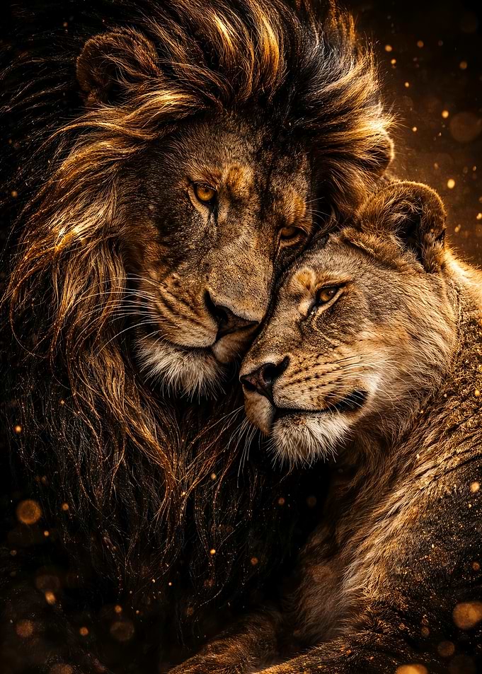 Lion - Animal Wall Art - Luxury Valentine's Day Gift Decor