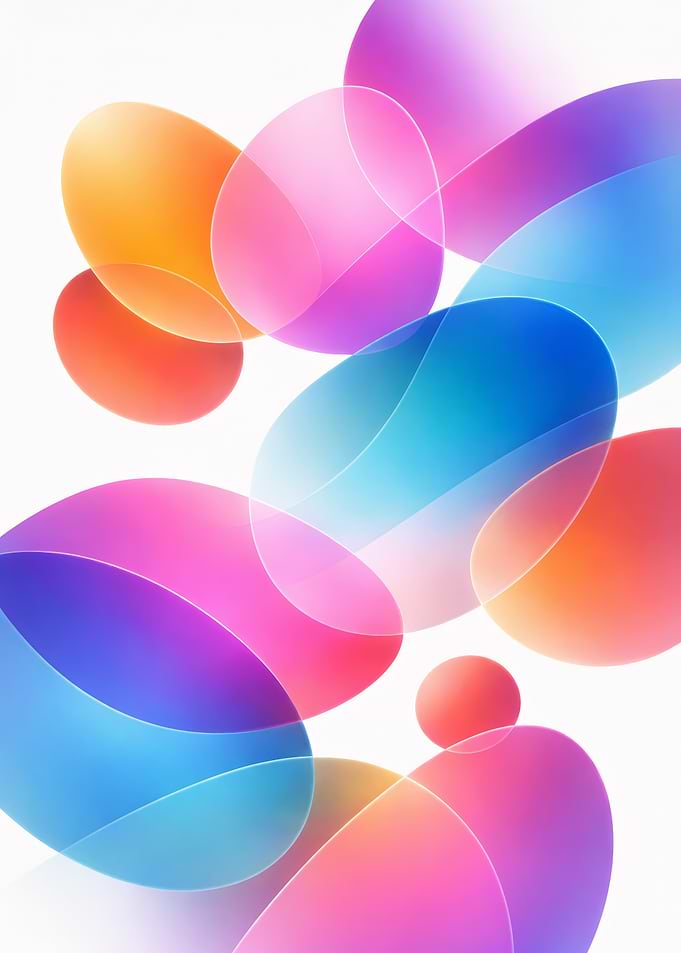 Floating Orbits Wall Art | Vibrant Color Circles