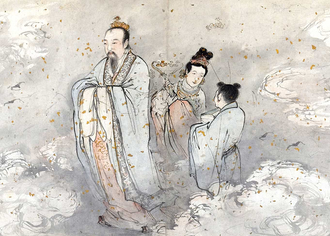 God of Good Fortune Chinese Taoist Painting