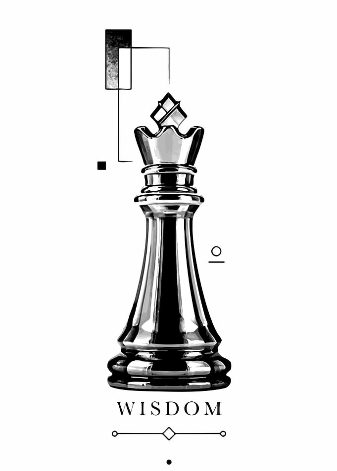 Chess King Piece - Wisdom