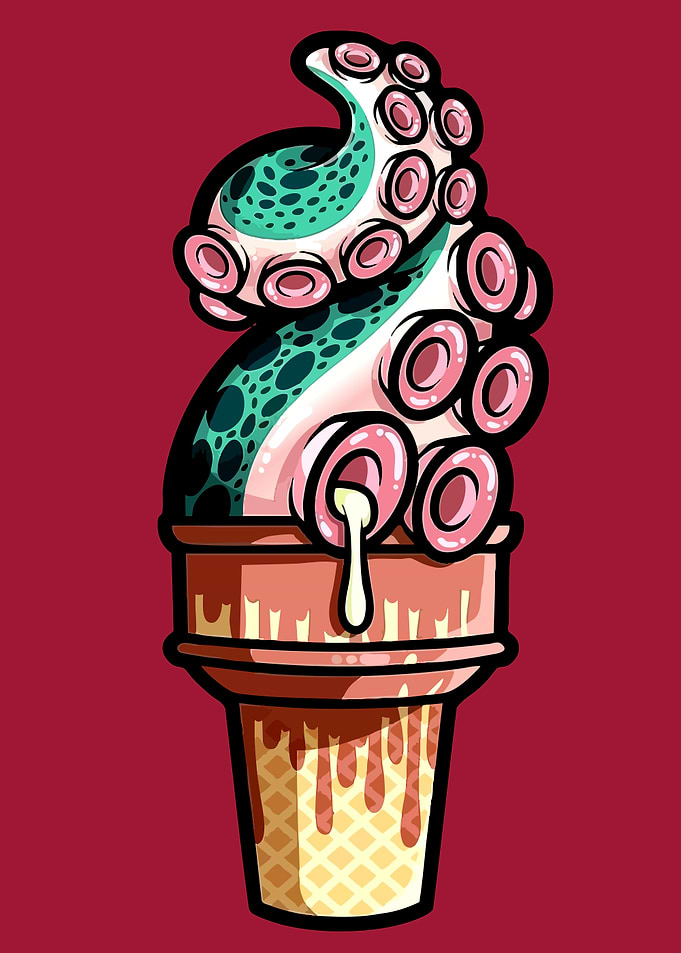 Octopus Tentacle Ice Cream Cone