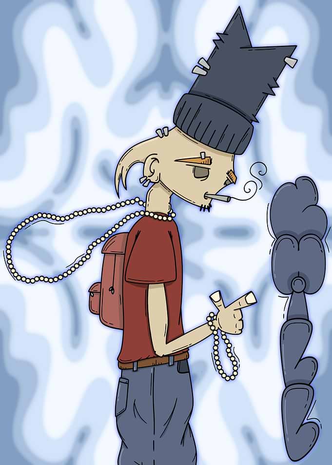 Cigarette and Backpack