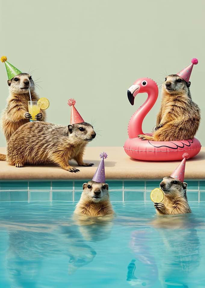 Meerkat Pool Party