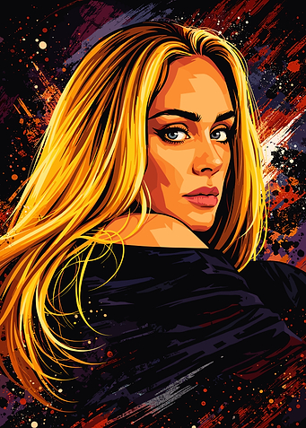 Adele Portrait Digital Art