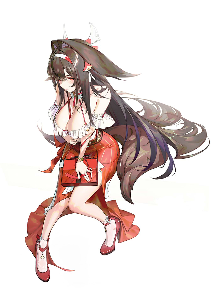 Anime Girl in Red Dress