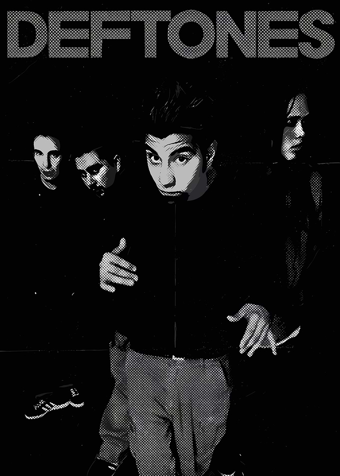 Deftones Band Monochrome Portrait