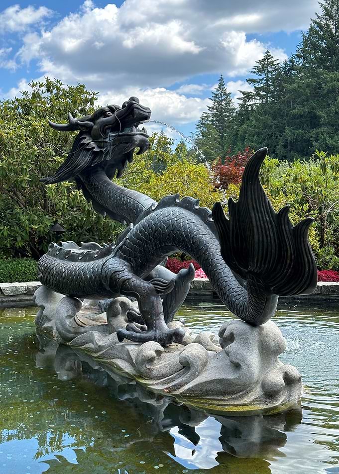 Dragon Fountain in Butchart Gardens