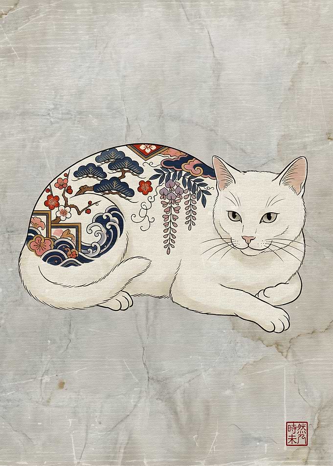 Japanese Tattoo Cat