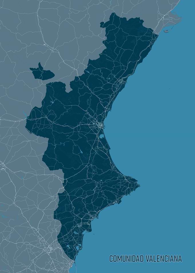 Comunidad Valenciana Map