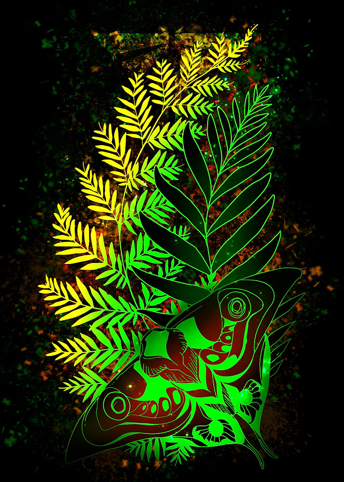 Ferns and Fish Digital Art