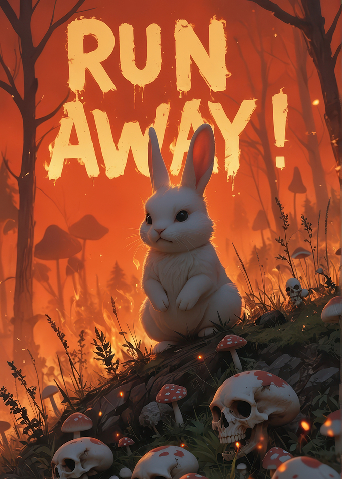 Run Away Rabbit in Spooky Forest