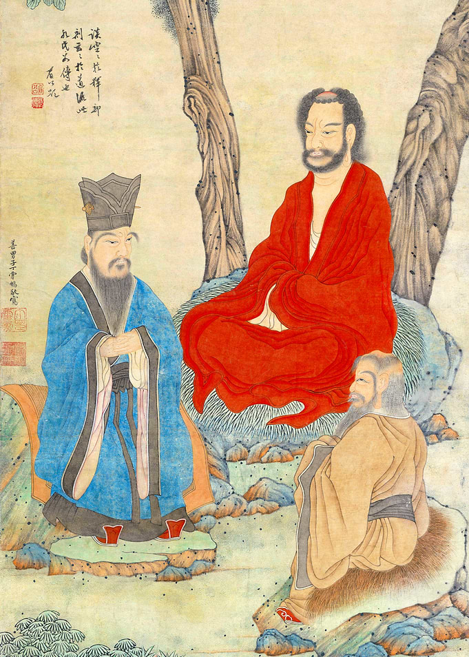 The Vinegar Tasters Chinese Painting