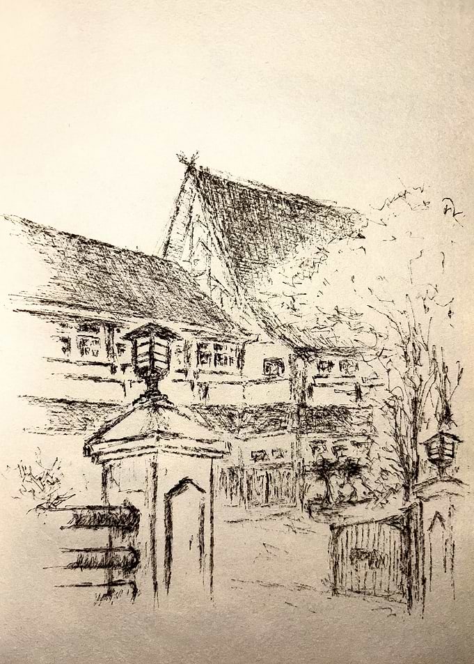 Architectural Sketch of a Building