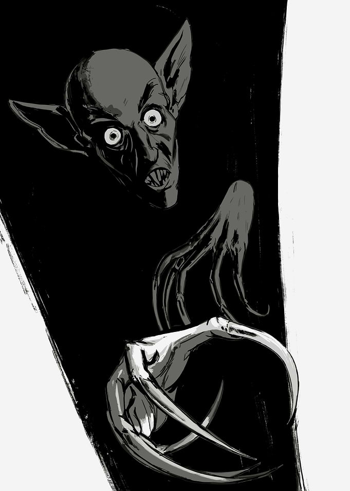 Nosferatu Creepy Monster in the Dark