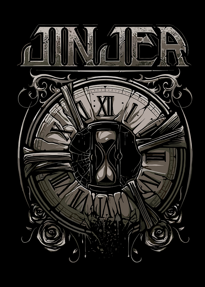 Jinjer Clock with Hourglass