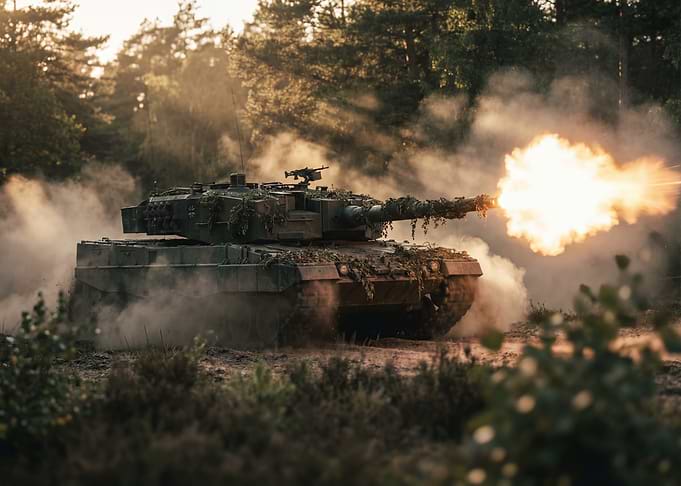 Leopard 2 Tank Firing