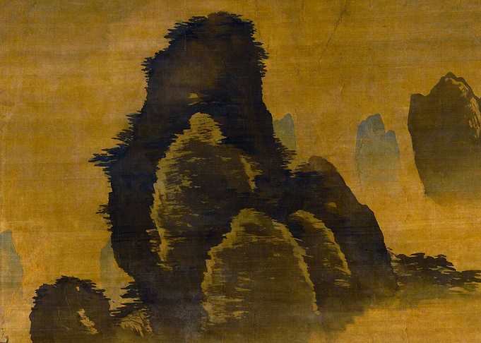 Chinese Landscape Painting Rainy Day Approaching