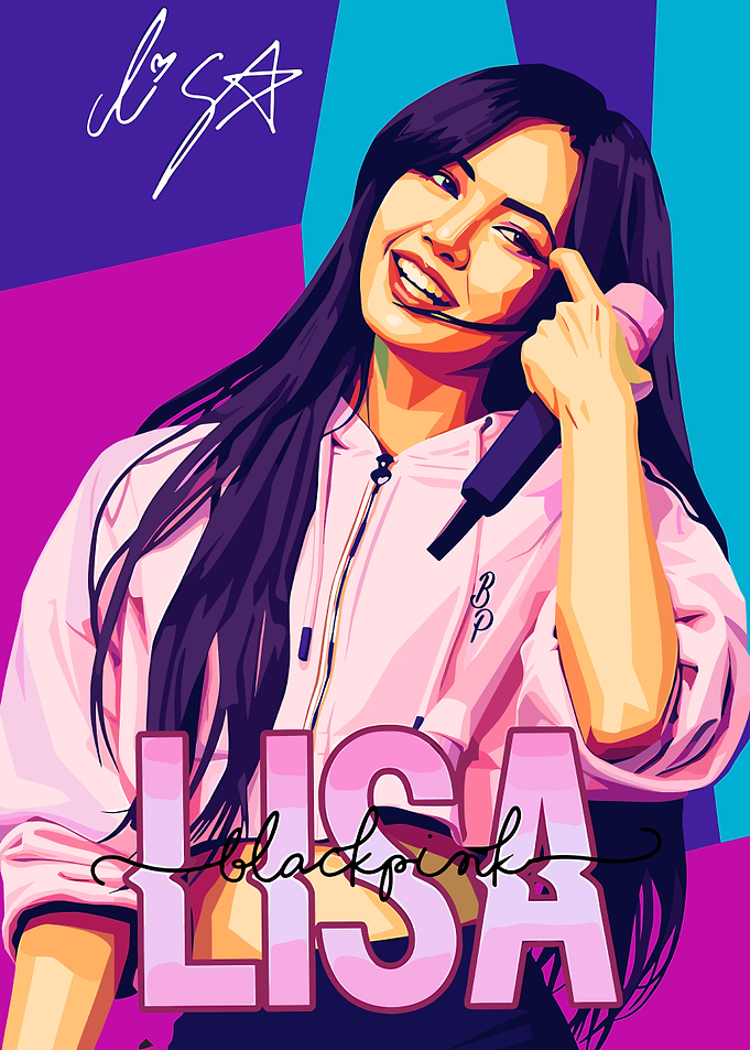 Lisa Blackpink Pop Art Portrait