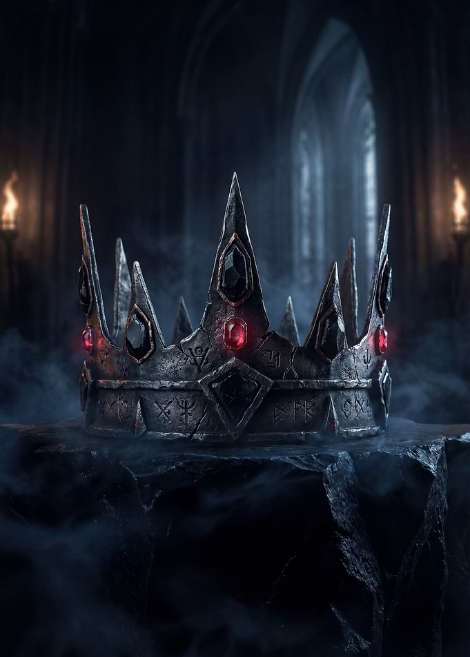 The Cursed Crown: Ancient Dark Runic Relic