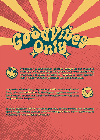 Good Vibes Only Positive Energy Poster