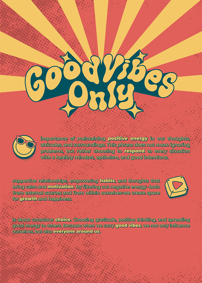 Good Vibes Only Positive Energy Poster