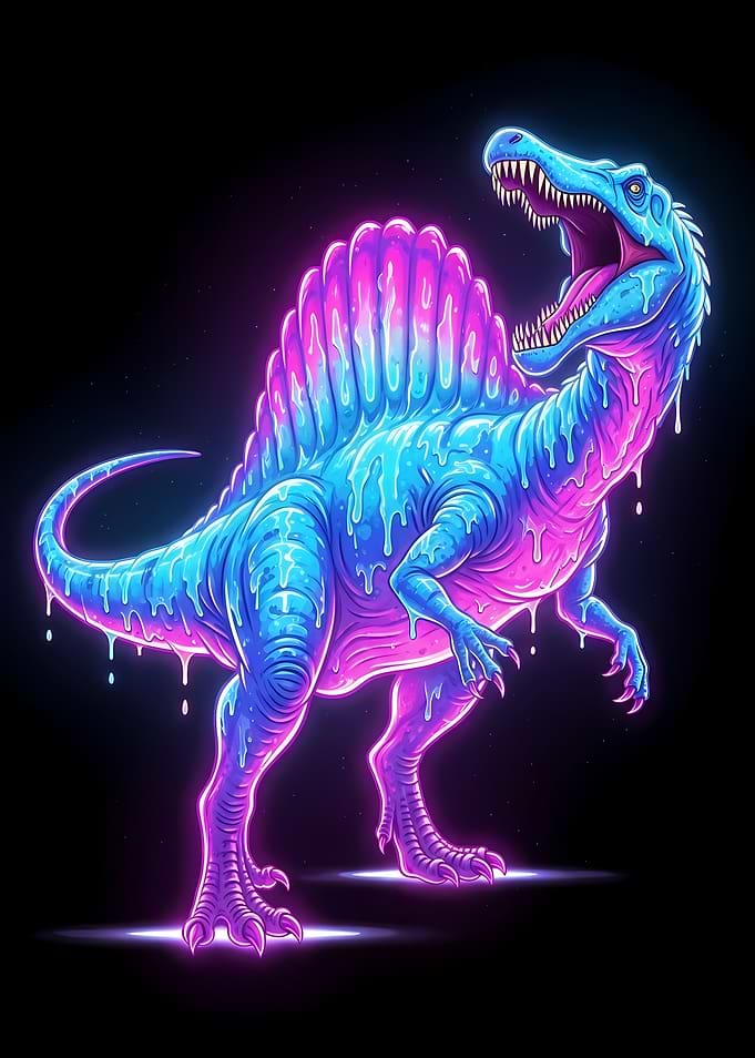 Neon Spinosaurus Dinosaur