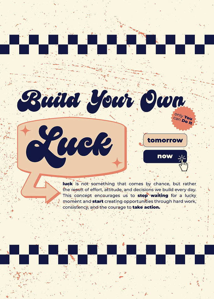 Build Your Own Luck Retro Poster