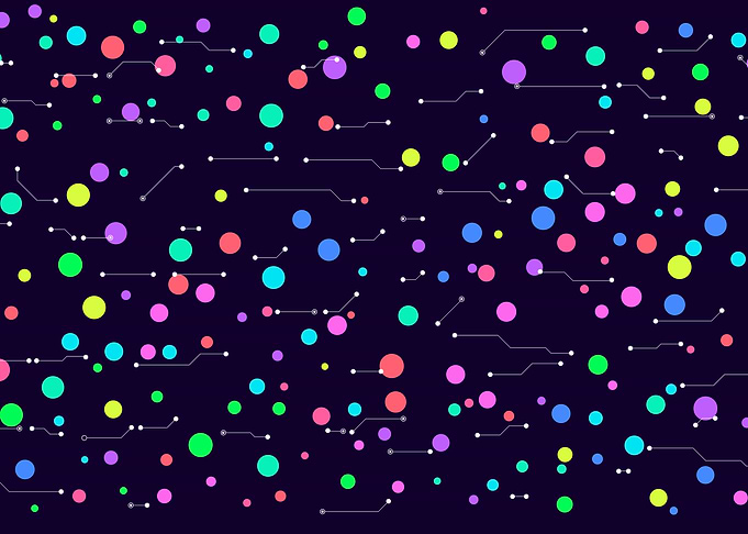 Colorful Circuit Board Pattern