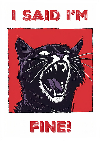 I Said I'm Fine Cat Poster