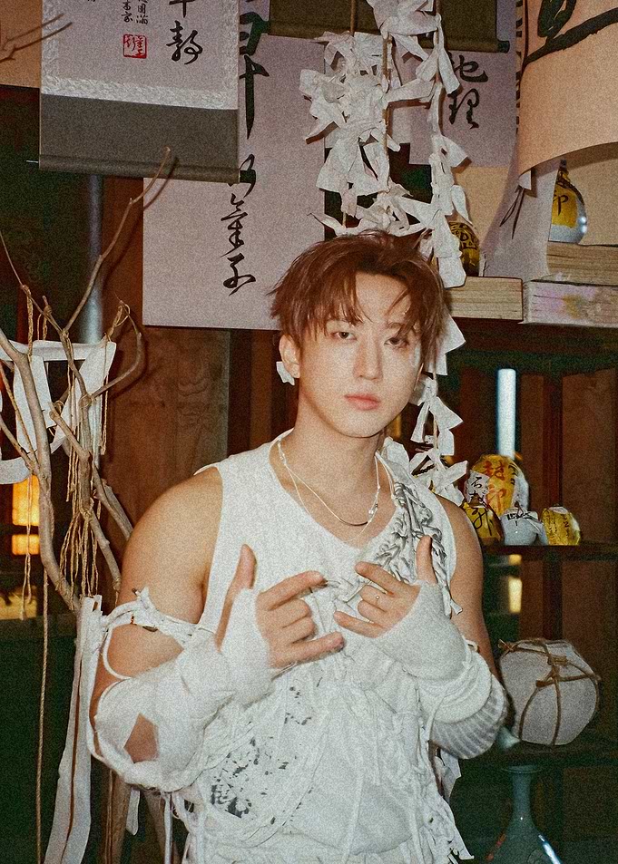 Changbin in White Outfit