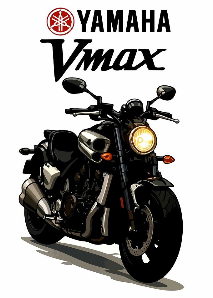 Yamaha Vmax Motorcycle Illustration