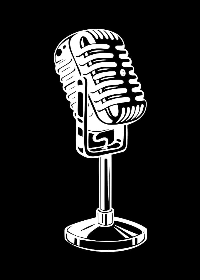 Vintage Microphone Illustration