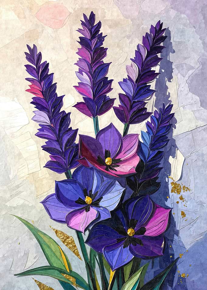 Floral Arrangement with Lavender and Flowers