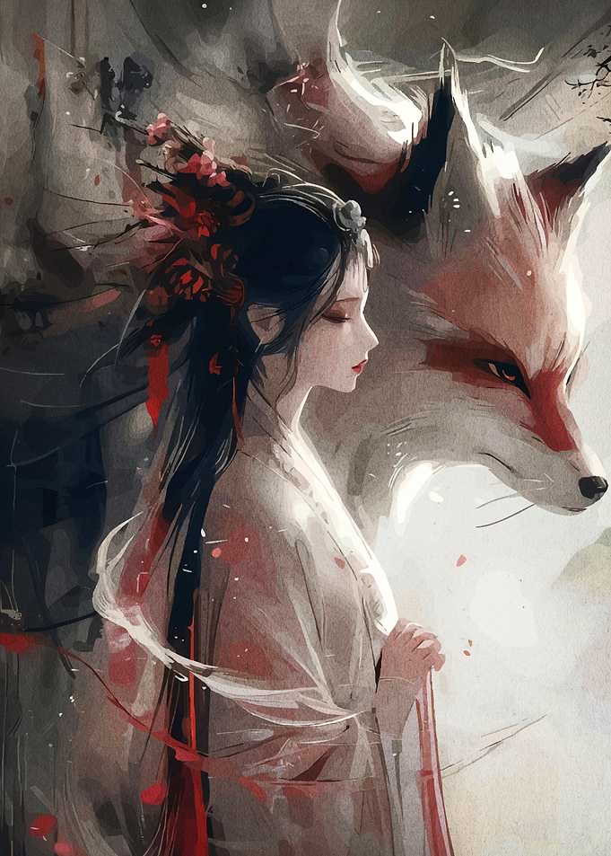 Woman and Fox