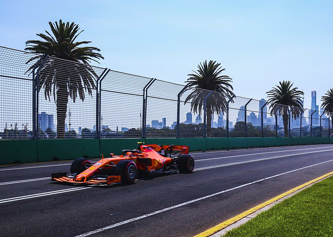Formula 1 car on track