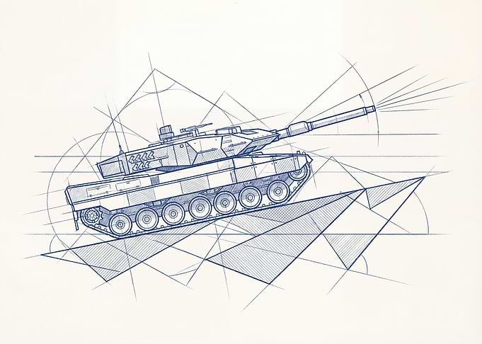 Tank Blueprint - Military Vehicle Design
