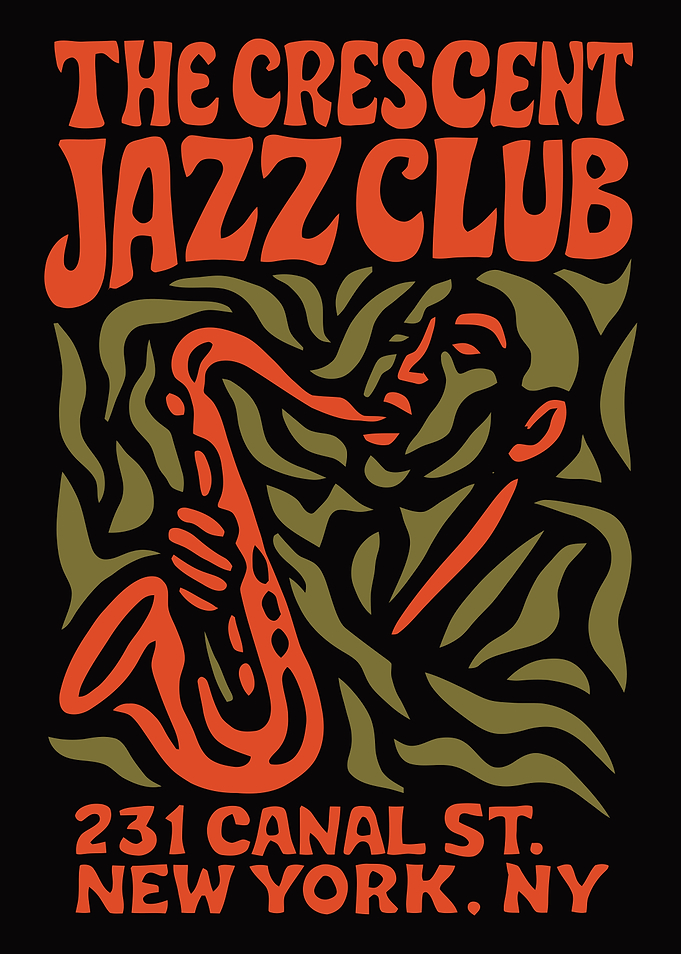 The Crescent Jazz Club Poster