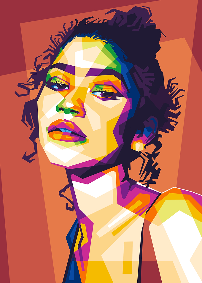 Zendaya Colorful Pop Art Portrait