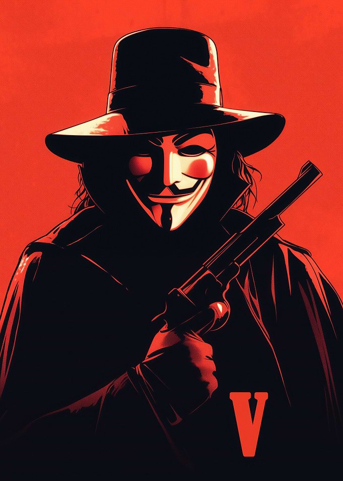 V for Vendetta Guy Fawkes Poster Art