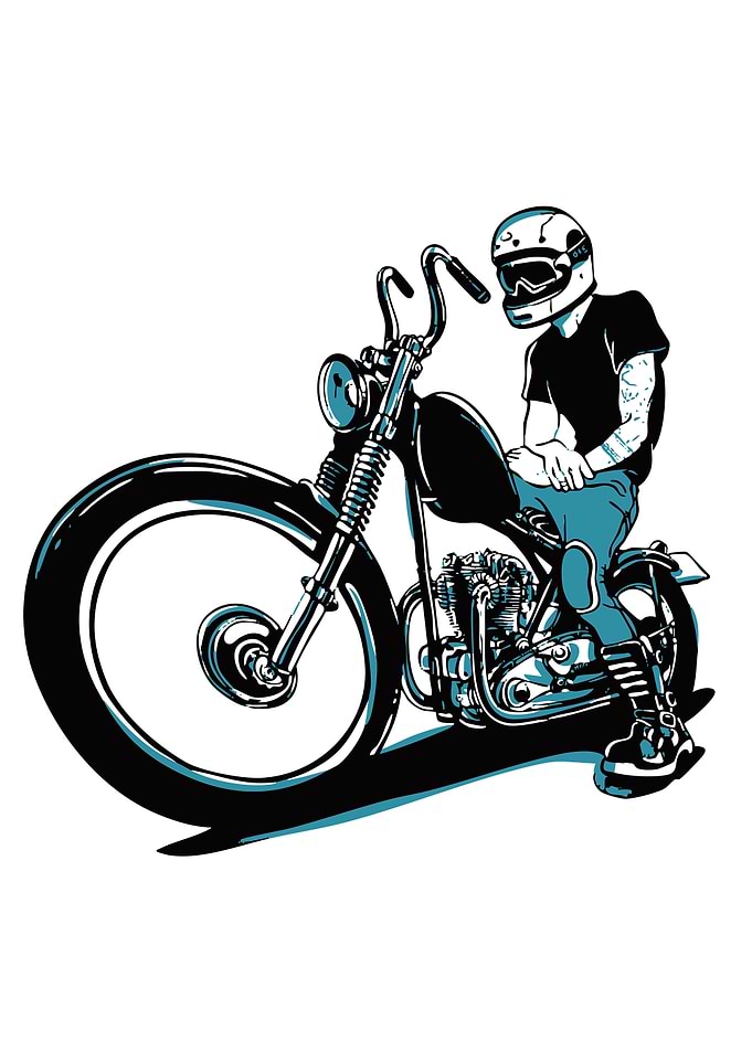 Motorcycle Rider Illustration