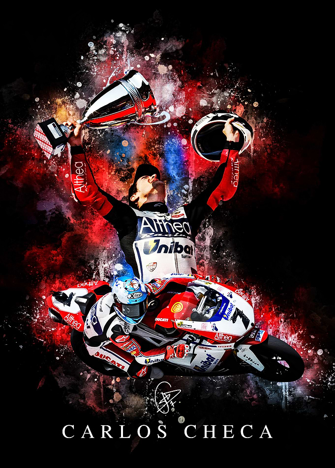 Carlos Checa Victory Celebration