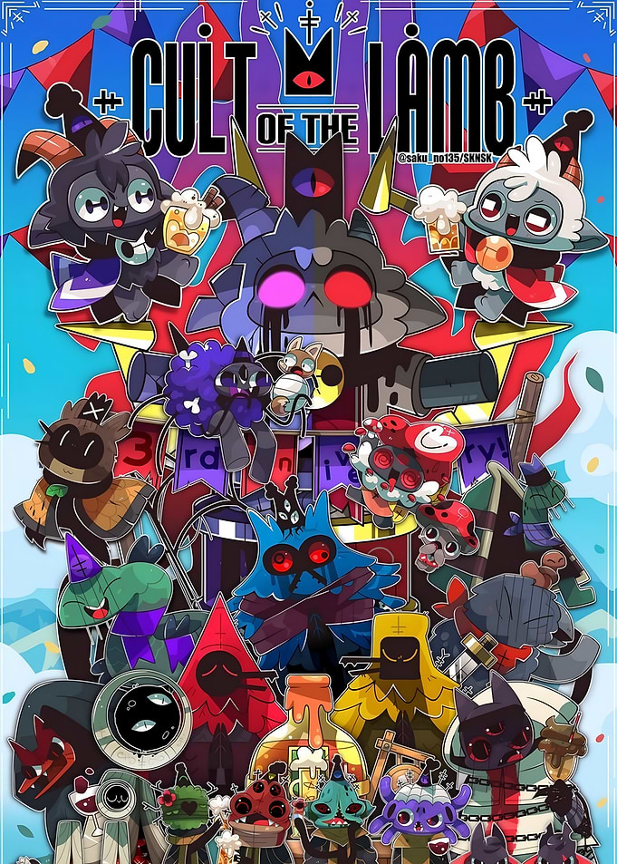 Cult of the Lamb Anniversary Art