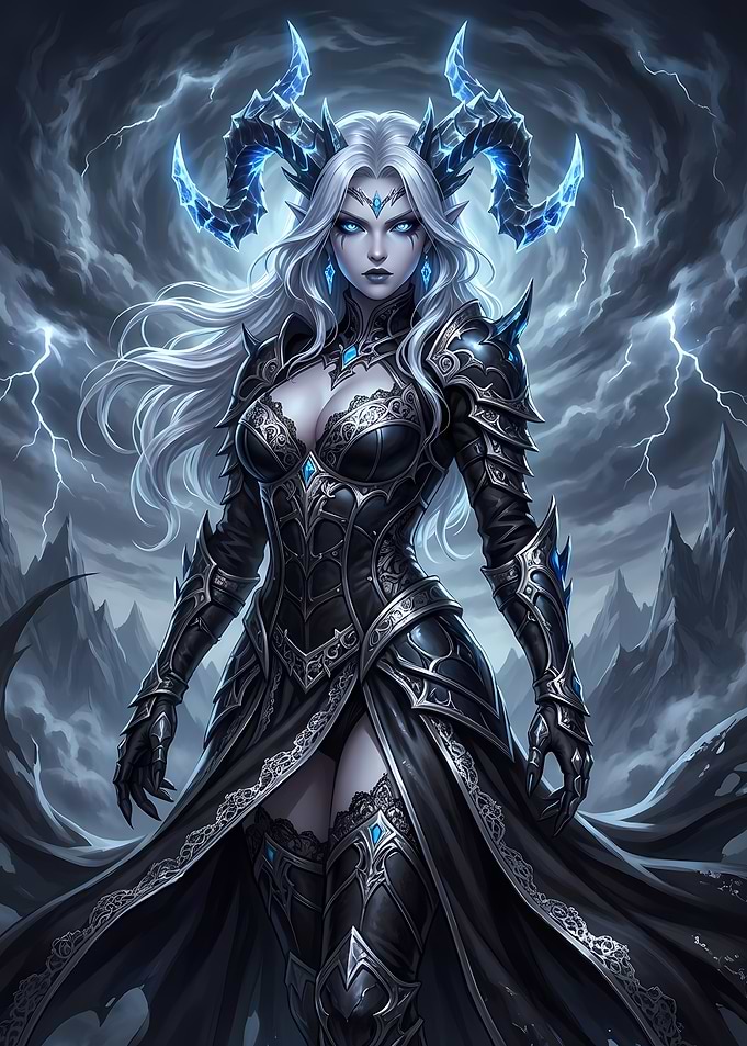 Fantasy Warrior Woman with Horns