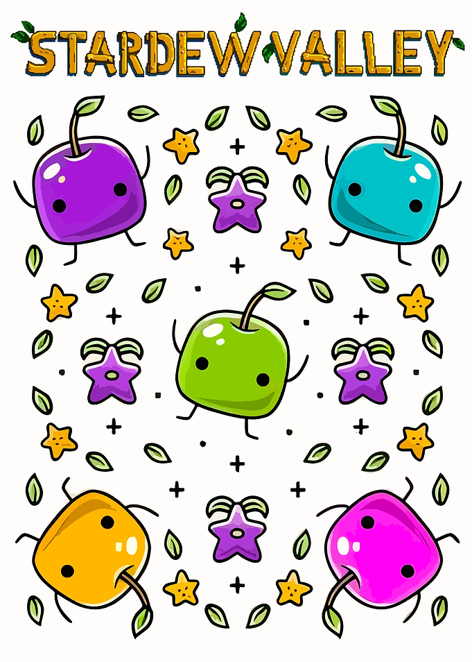 Stardew Valley Fruit Pattern