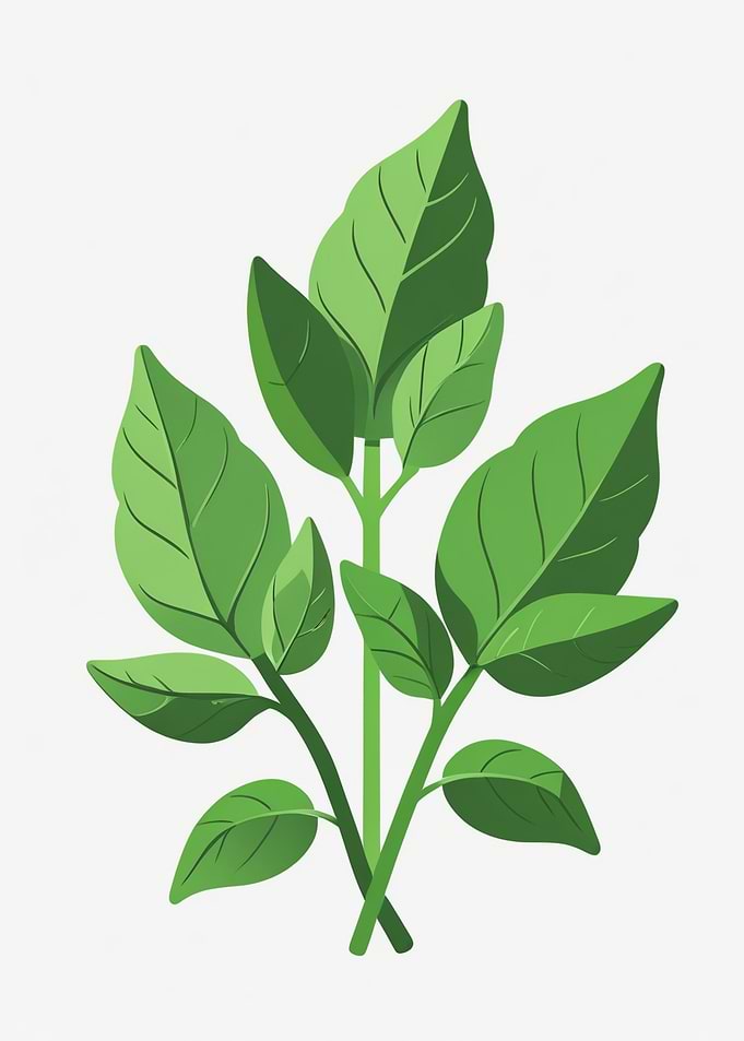 Green Leafy Plant Illustration