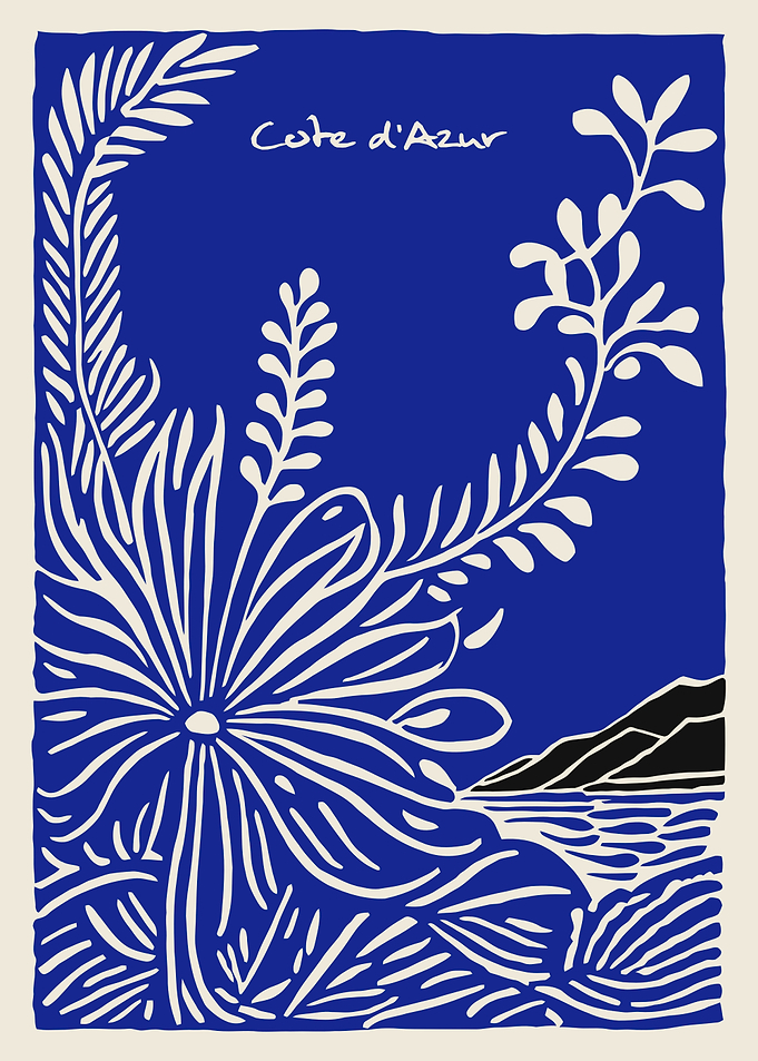 Côte d'Azur Floral Landscape Art