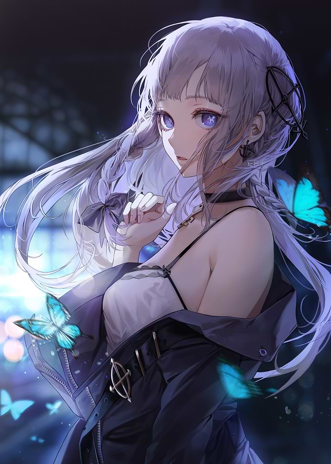 Girl with Butterflies