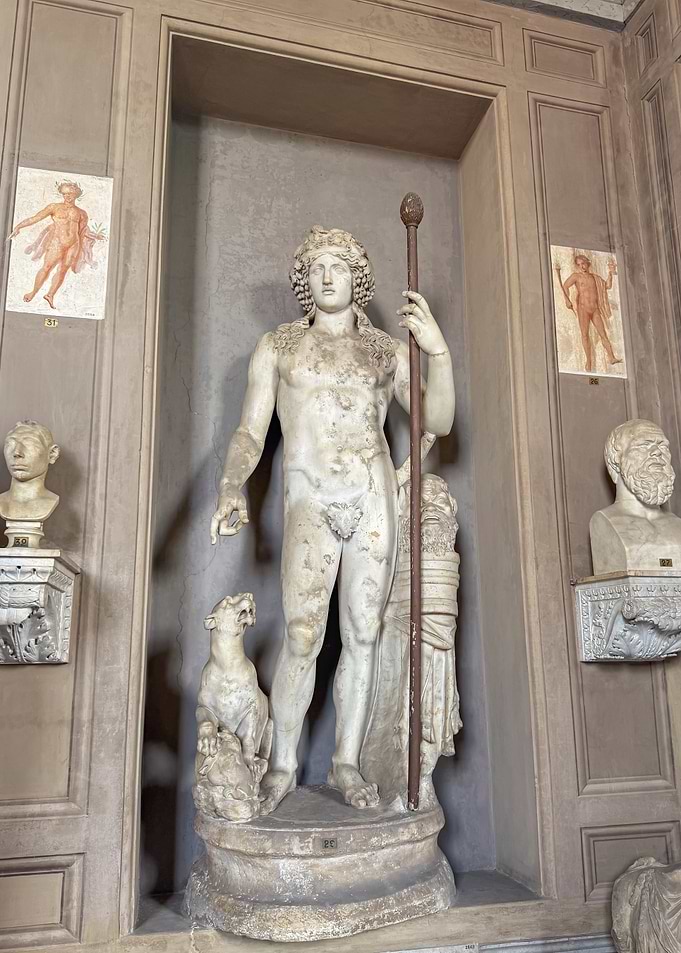 Marble statue of a youthful Dionysus