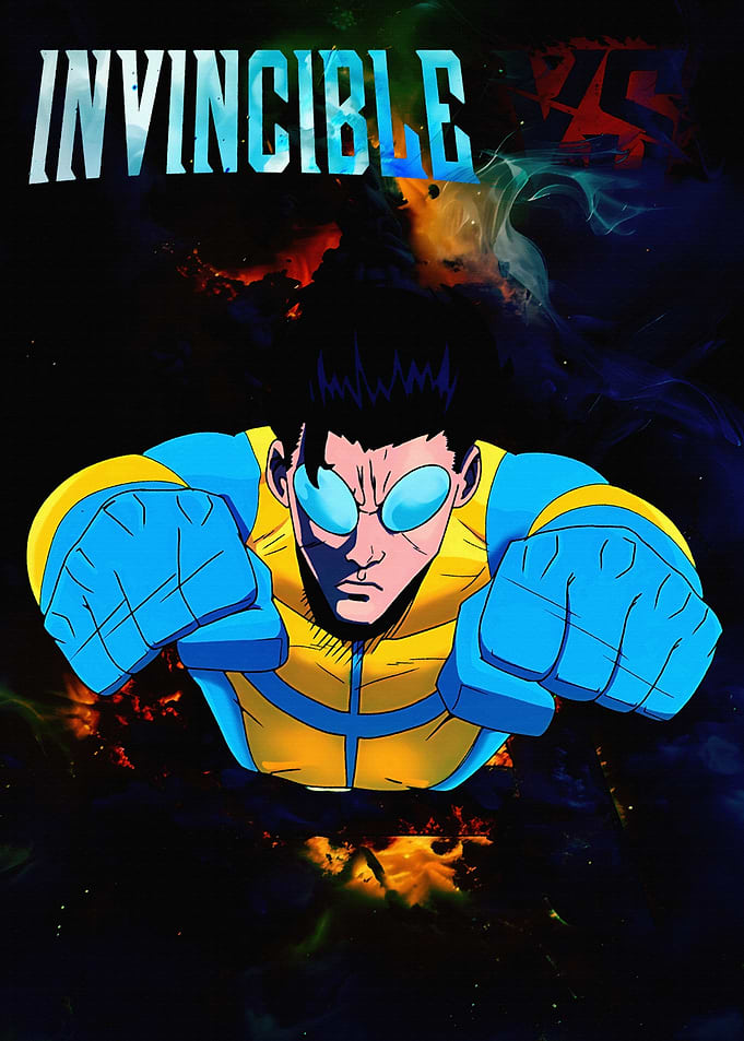 Invincible Vs character flying in space