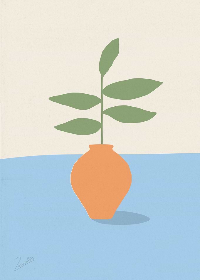 Plant in Vase Still Life